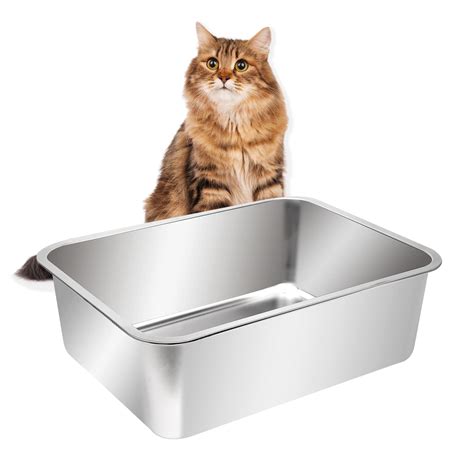 large metal cat litter pan